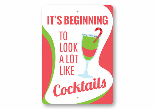 Christmas Cocktails Sign