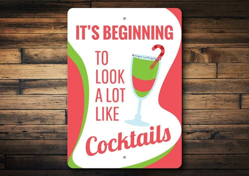 Christmas Cocktails Sign