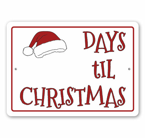 Days 'Til Christmas Sign