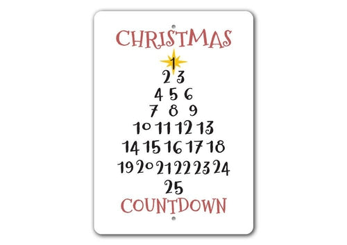 Christmas Tree Countdown Sign