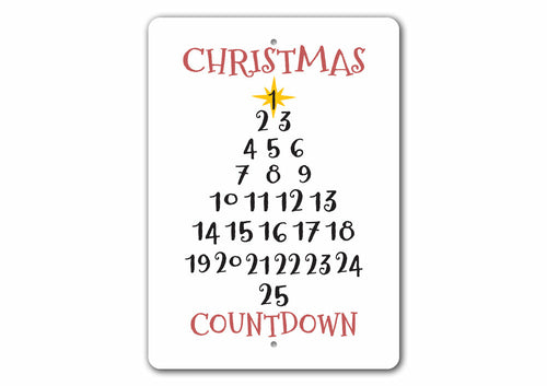 Christmas Tree Countdown Sign