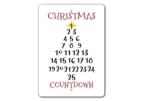 Christmas Tree Countdown Sign